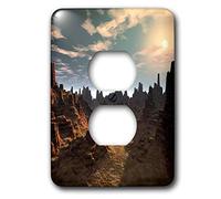 3dRose LLC lsp_18425_6 Valley Of The Sun Desert Buttes rodean un valle occidental de arena seca, 2 enchufes