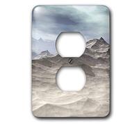 3dRose LLC lsp_18438_6 Frozen World Ice and Snow Cover The Frozen Baron Tundra of This Fantasy Landscape 2 Plug Outlet Cover Cover