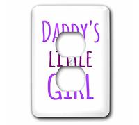 3dRose LLC. lsp_193723_6 Daddys Little Girl - Texto morado - Regalos divertidos para papás niñas - 2 enchufes cubierta multicolor
