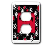 3dRose LLC lsp_20197_6 Thank You Coach - Funda para toma de corriente (2 enchufes), color rojo