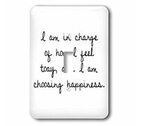 3dRose LLC. lsp_224517_1 Estoy a cargo de cómo me siento hoy, y estoy eligiendo la felicidad, interruptor de palanca único, multicolor
