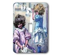 3dRose LLC lsp_34787_1 Little Girls On Laundry Day - Interruptor de palanca individual