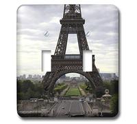 3dRose LLC lsp_38319_2 The Eiffel Tower Relaxing On A Chilly Day Before Nightly Plague of Tourists - Interruptor doble de palanca