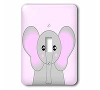 3dRose LLC lsp_57088_1 Cute Elephant, All Ears Pink - Interruptor de palanca