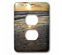 3dRose LLC LSP 94467 _ 6 playa conchas, isla del Padre, Golfo de México, Texas US44 ldi0021 Larry Ditto 2 enchufe tapa para toma de corriente