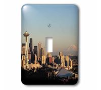 3dRose LLC lsp_95842_1 - Interruptor de botón individual con vista desde Kerry Park, Mt Rainier, Seattle, cálido Us48 Jwi0875 m Jamie & Judy Wild