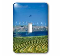 3dRose LLC. LSP_96637_1 Washington Walla. Farm Wind Turbines-Us48 Rdu0188-Richard - Interruptor de Doble pulsador, Multicolor
