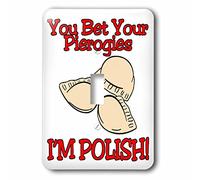 3dRose lsp_102592_1 You Bet Your Pierogies Im Polish - Interruptor de palanca simple