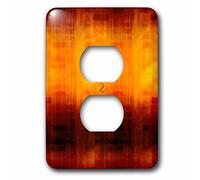 3dRose lsp_111922_6 Deep Orange Starry Night Look 2 Plug Outlet Cover Cover