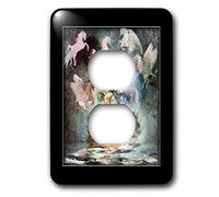 3dRose lsp_11667_6 Una pieza de fantasía sobre sueños, Pegasus, Memories and Feelings 2 enchufe cubierta