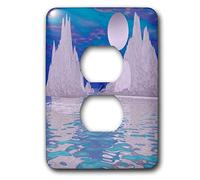 3dRose lsp_12294_6 Cold Mountain in The Ocean 3D - Cubierta de salida de 2 enchufes