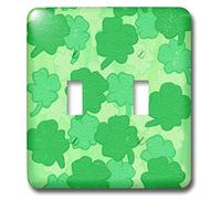 3dRose lsp_15310_2 "Shamrocks in Shades of Green" Interruptor doble de palanca
