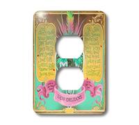 3dRose lsp_163119_6 Imagen de Vintage Let The Good Times Roll and Famous Músicos Interruptor de luz cubierta