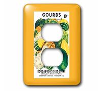 3dRose lsp_170164_6 Gourds - Tienda de semillas de Roudabushs, tamaño pequeño y grande, 2 enchufes