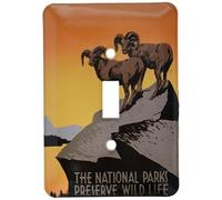 3dRose lsp_171294_1 The National Parks preservar la vida salvaje con dos ovejas Longhorn