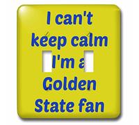 3dRose LSP 172872 2 I can 't Keep Calm Im un ventilador Golden state, Azul, Oro Doble Interruptor