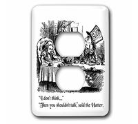 3dRose LSP 193787 _ 6 no Creo que entonces shouldnt conversación Alicia y el sombrerero loco cita 2 enchufe tapa para toma de corriente