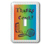 3dRose lsp_20167_1 Thank You To Tennis Coach - Raqueta de tenis y pelotas