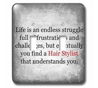 3dRose LSP 201918 2 la vida es una lucha interminable hasta encontrar un estilista de pelo doble interruptor
