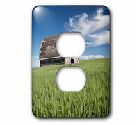 3dRose lsp_205982_6 Whitman County, Palouse Country, Washington, Old Barn In Wheat Field. - 2 tapones de enchufe