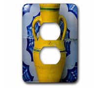 3dRose lsp_207716_6 Túnez, Sidi Bou Said. Cerámica decorativa en el Dar Annabi. - Tapa de salida para 2 enchufes