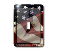 3dRose lsp_20807_1 Soaring With The Eagles Congratulations Eagle Scout Interruptor de palanca individual