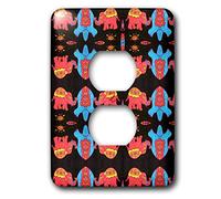 3dRose lsp_21029_6 What S Up with The Elephants - Cubierta de enchufe para 2 enchufes