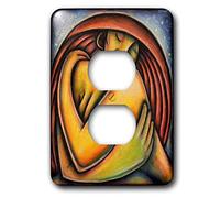 3dRose lsp_21215_6 The Art of Loving Yourself Woman Love Colorful Moon 2 Plug Outlet Cover