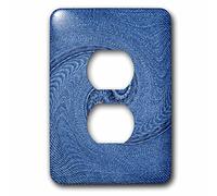 3dRose lsp_219112_6 Great Wave Photo of Denim Fabric In Shape Of Breaking Wave - Cubierta de salida de 2 enchufes