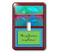 3dRose lsp_22444_1 Penguinland 3d Merry Christmas to my Godson Interruptor individual
