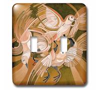 3dRose (LSP_243183_2 - Palomas de doble palanca en sepia