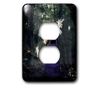 3dRose lsp_24757_6 Walking with Fairies In The Forest Victorian Colors 2-Plug Outlet Cover Cover