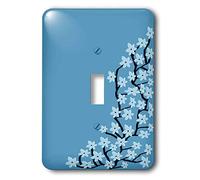 3dRose lsp_25360_1 Pretty Blue Flower Blossum Print - Interruptor de palanca simple