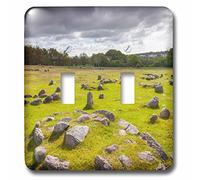 3dRose (LSP_257583_2 - Interruptor doble de palanca Dinamarca, Jutland, Aalborg, Lindholm Hoje Viking Burial Ground