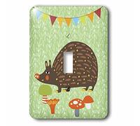 3dRose (lsp_268900_1) Interruptor de palanca simple (1) Woodland Friends-Forest Animal ilustración para bebés erizos