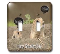 3dRose lsp_27350_2 GroundHog I Saw my Shadow Toggle Switch Multicolor