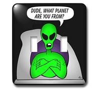3dRose lsp_28604_2 Aliens and Utiliza Alien Planet en interruptor de doble palanca negro