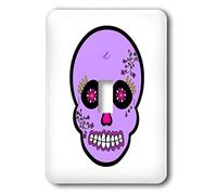 3dRose lsp_28867_1 Day Of The Dead Skull Dia De Los Muertos Sugar Skull Purple - Interruptor de palanca individual