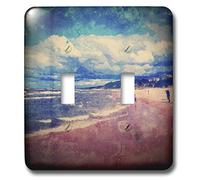 3dRose lsp_39413_2 A Day at The Beach-from A Photograph of Lake Holland, Michigan interruptor de doble palanca