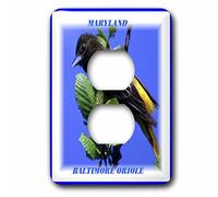 3dRose lsp_50906_6 Maryland State Bird Baltimore Oriole 2 enchufe cubierta