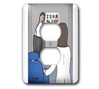 3dRose lsp_5277_6 Eye Chart Word Búsqueda Visit To The Eye Doctor 2 Plug Outlet Cover Cover