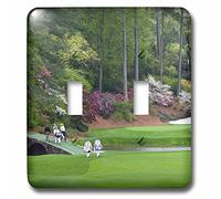 3dRose lsp_53840_2 Amen Corner en Augusta Georgia Golfistas on Bridge Interruptor de palanca doble