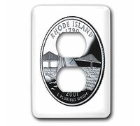 3dRose LSP_56957_6 "Rhode Island Cubierta de enchufe de colección Quarter 2