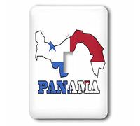3dRose LSP_58775_1"The Flag Outline Map and Word Panamá interruptor de palanca individual