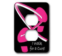 3dRose LSP_5903_6 - Funda para toma de conciencia del cáncer de mama, 2 enchufes