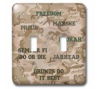 3dRose lsp_60461_2 Campo de la Guerra del Golfo del Desierto con Dichos Marinos Doble Interruptor