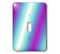 3dRose LSP 60775 _ 1 neón turquesa a morado Interruptor de la luz cubierta