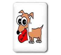 3dRose LSP_6342_1 Cute Dog Be Mine Heart - Interruptor de palanca individual Chihuahua, multicolor