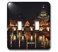 3dRose lsp_80850_2 Nightime In Rome Italy - Interruptor doble