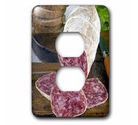 3dRose lsp_82144_6 Italia, Toscana, Cocinas, Salame toscano Eu16 Nto0102 Nico Tondini 2 enchufe cubierta de enchufe